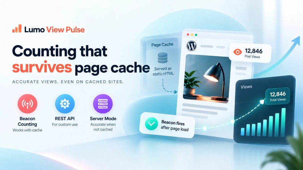 Counting that survives a page cache — Beacon after load, REST, or Server mode.