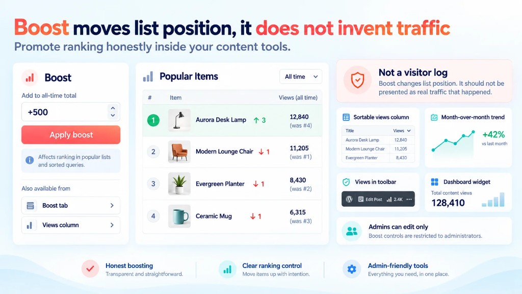 Boost raises list position. It does not invent traffic.