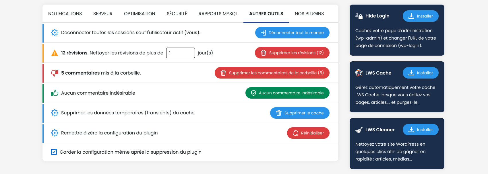 Autres outils