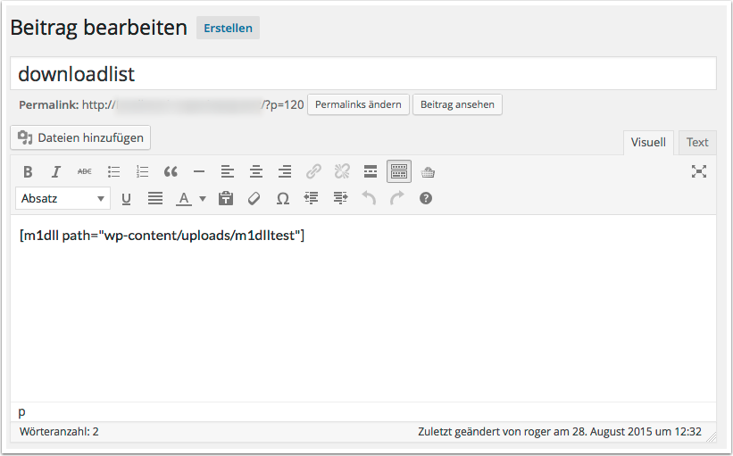 place the shortcode in your post