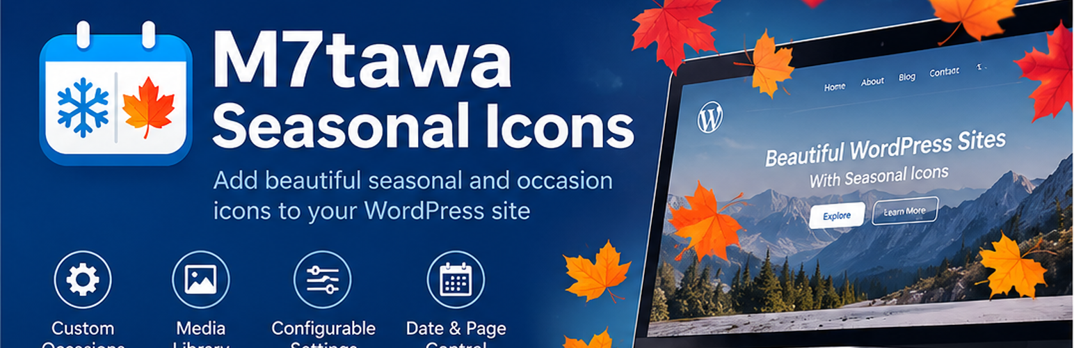 WordPress 外掛 M7tawa Seasonal Icons 的封面圖片
