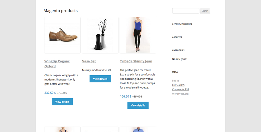 WP Storefront &#8211; Magento 2 Product Showcase