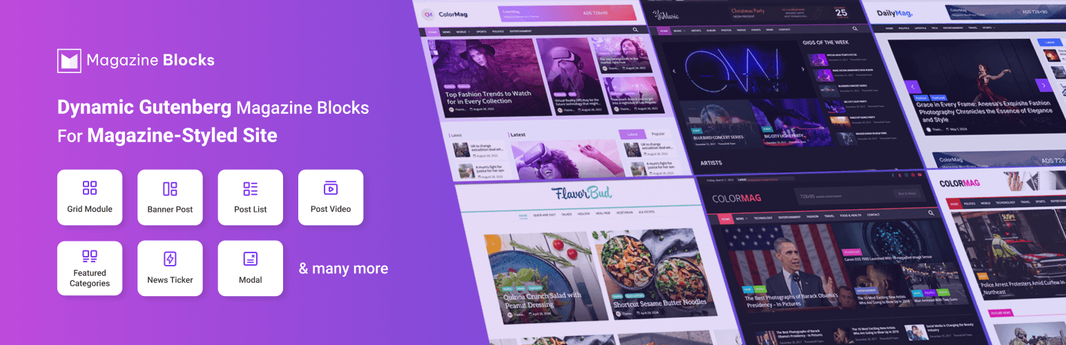 WordPress 外掛 Magazine Blocks – Blog Designer, Magazine & Newspaper Website Builder, Page Builder with Posts Blocks, Post Grid 的封面圖片。