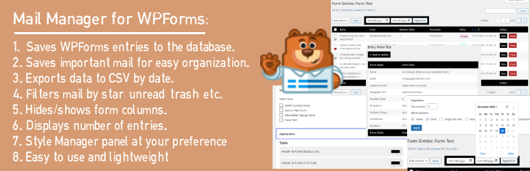 Mail Manager for WPForms ( wpforms entries ) – Database for wpforms