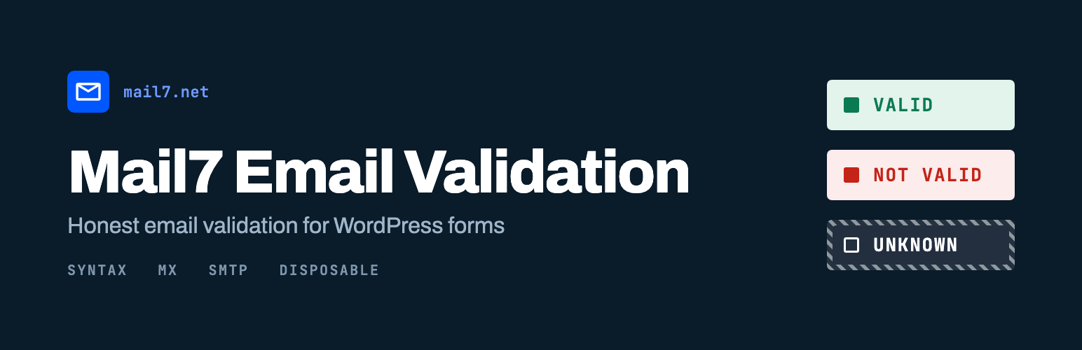 Mail7 Email Validation