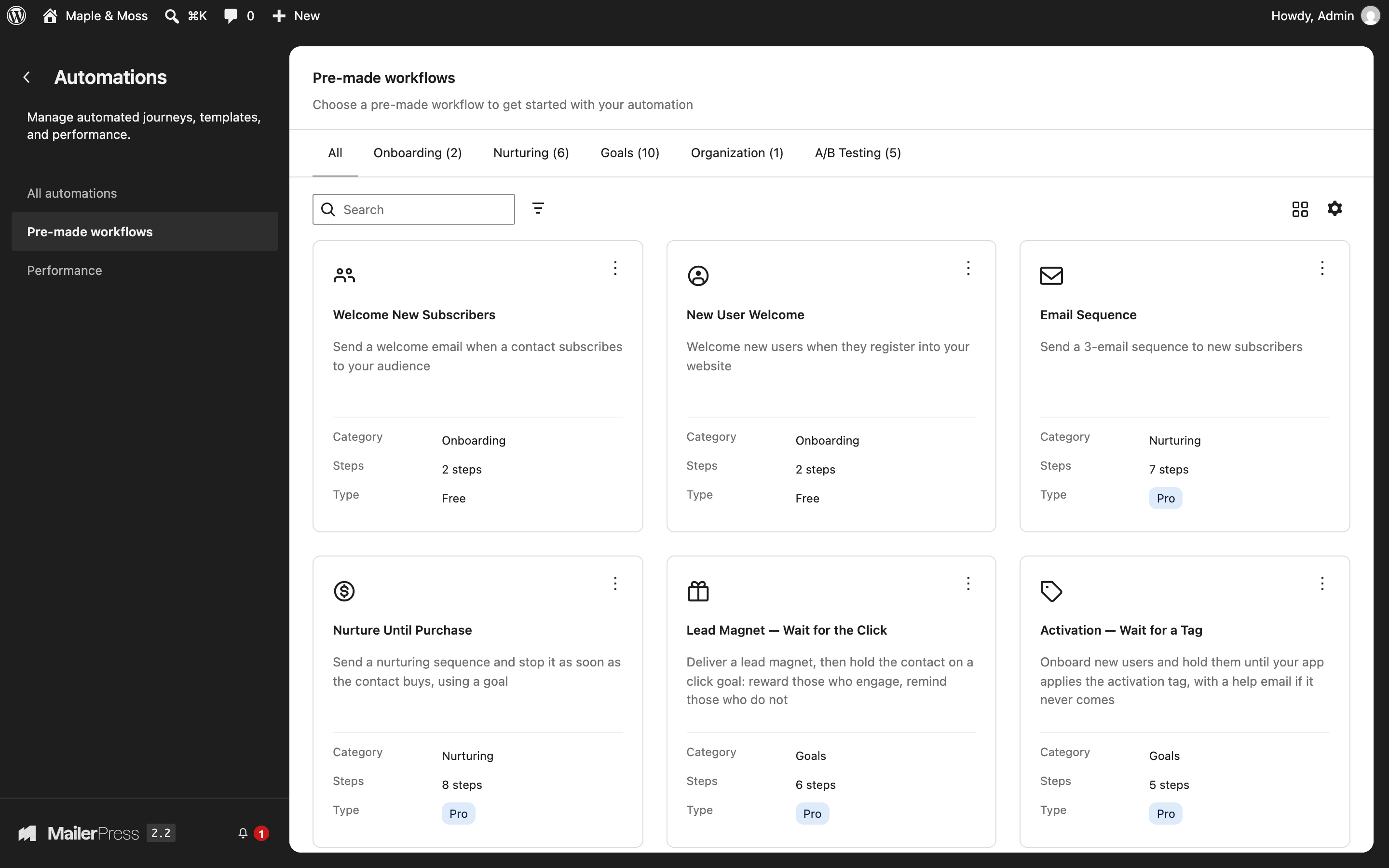 Ready-made automation workflows.