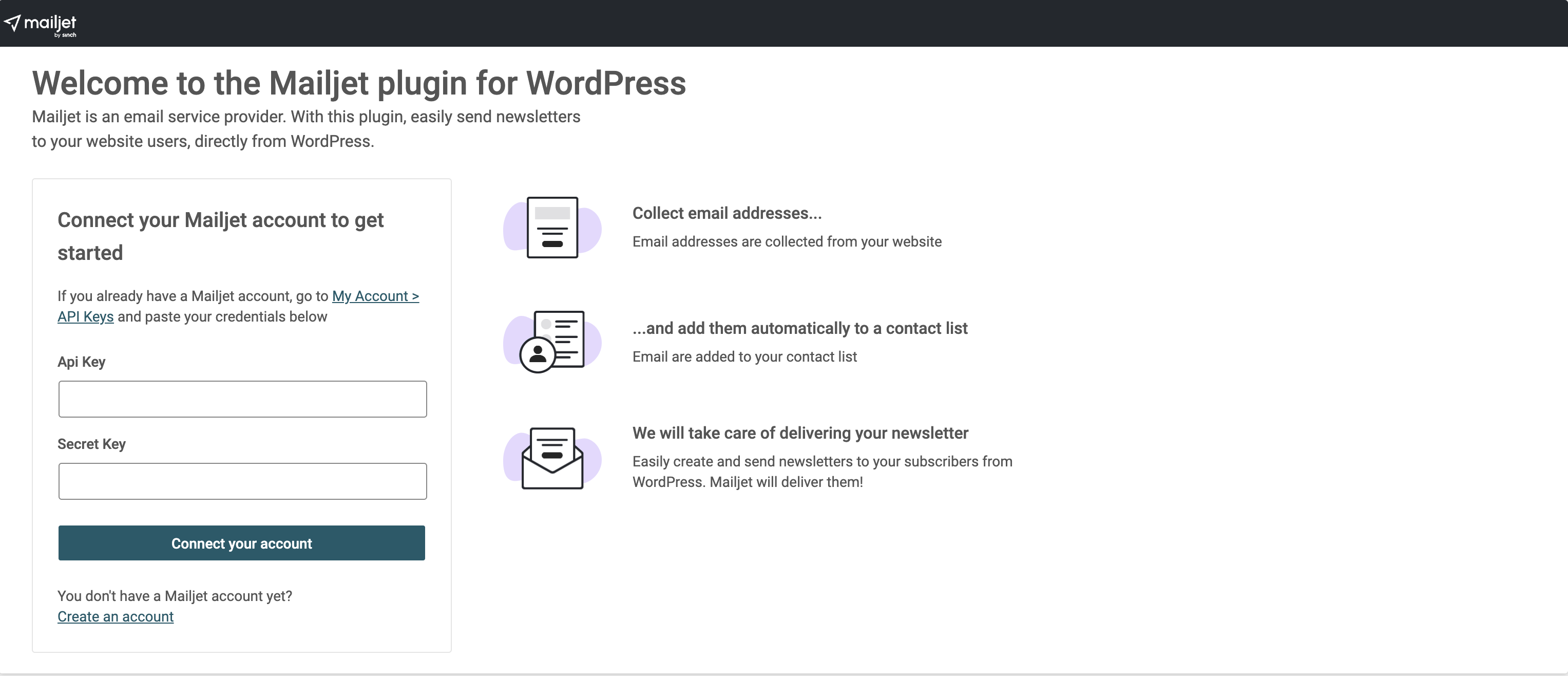 The initial setup wizard will guide you through the quick steps to get started