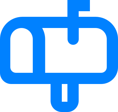 blue inbox icon