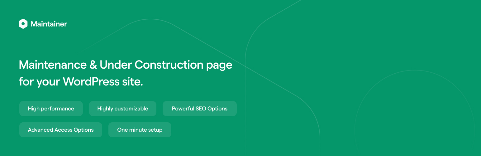WordPress 外掛 Maintainer – Maintenance Mode & Coming Soon Pages 的封面圖片。