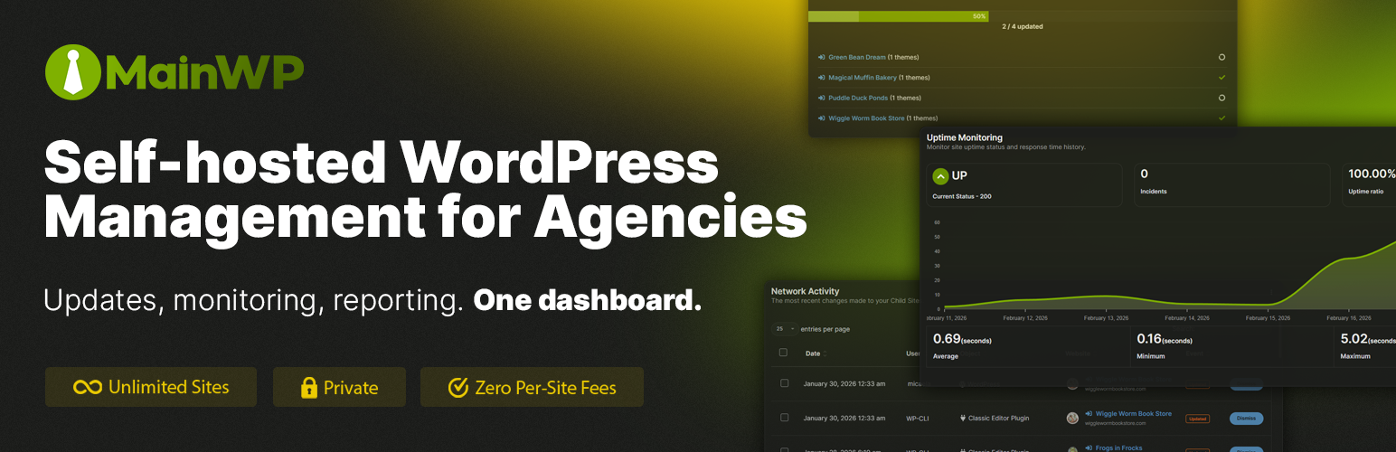 WordPress 外掛 MainWP Child – Securely Connects to the MainWP Dashboard to Manage Multiple Sites 的封面圖片