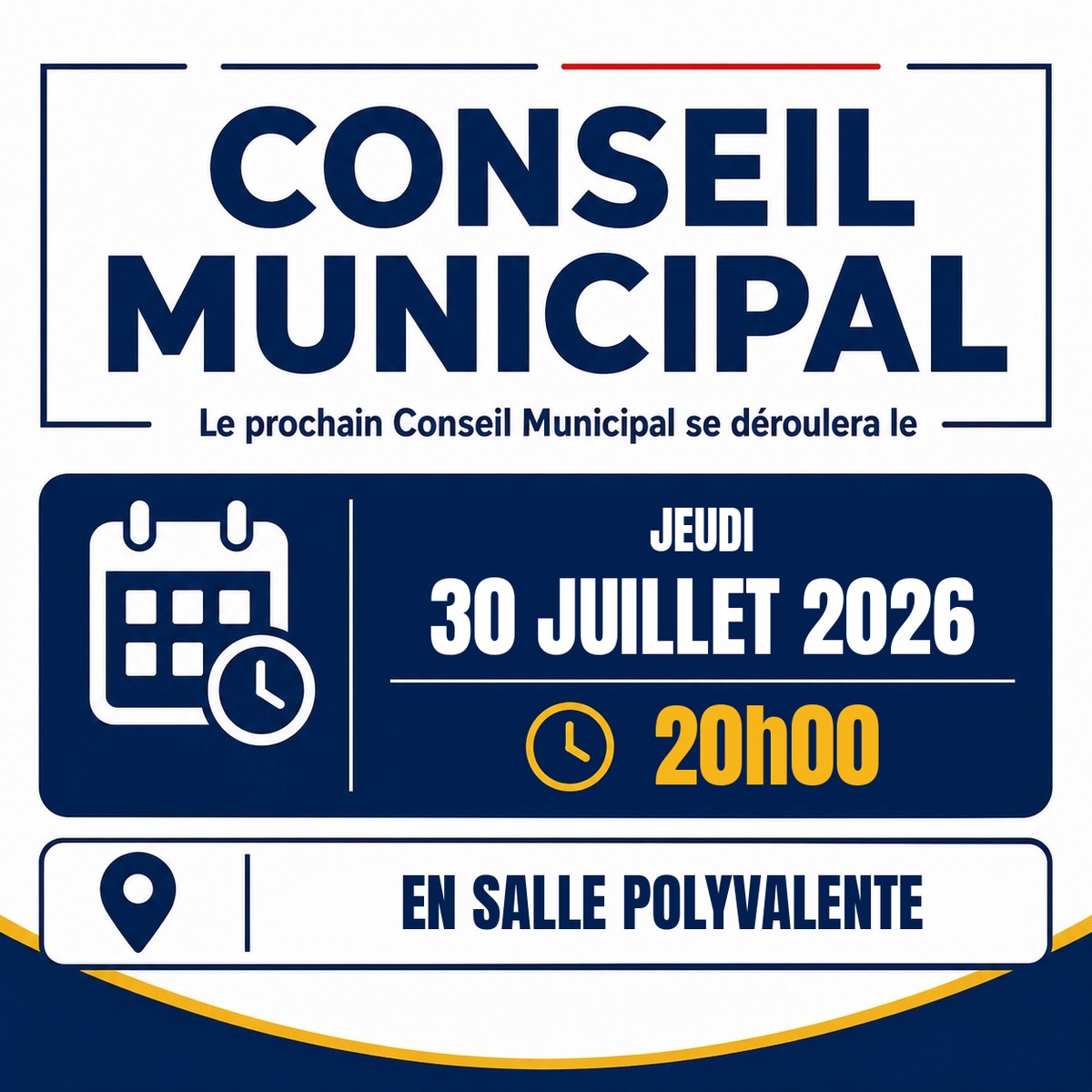 A council meeting notice produced by the plugin.