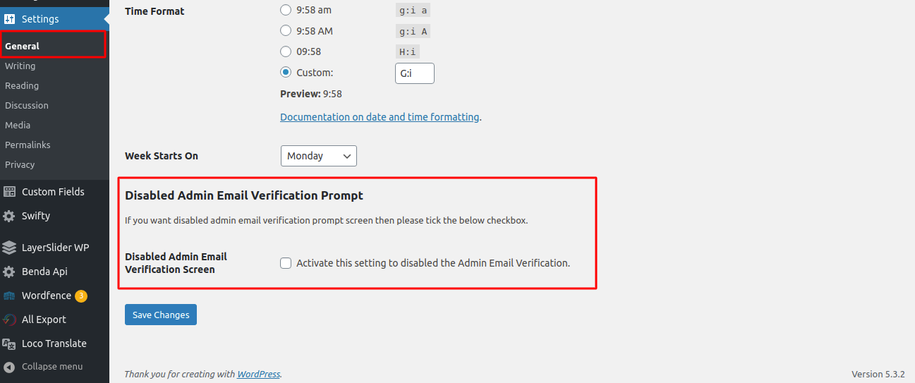 Make Disable Admin Email Verification Prompt| Aims Infosoft