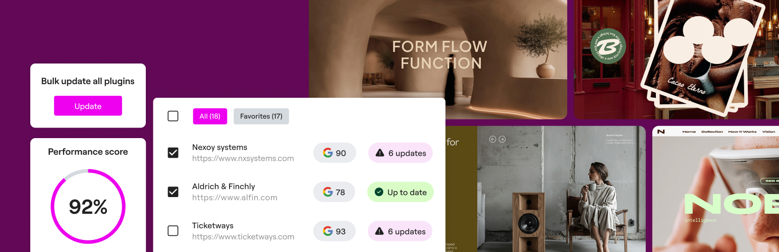 WordPress 外掛 Manage – Centralized site maintenance and monitoring 的封面圖片