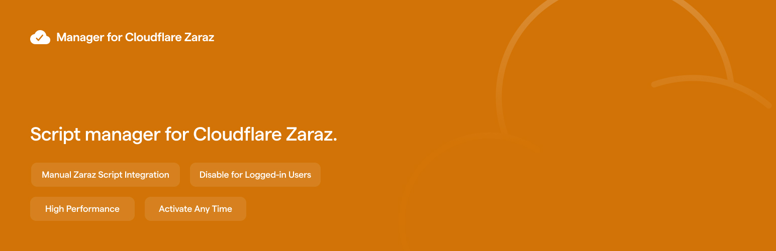 WordPress 外掛 Manager for Cloudflare Zaraz 的封面圖片。