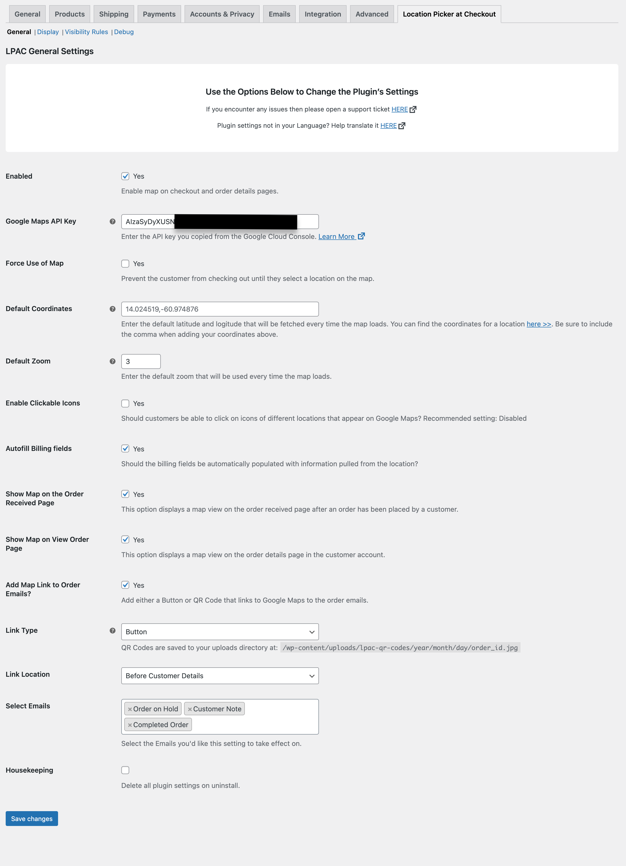 Plugin Settings Dashboard