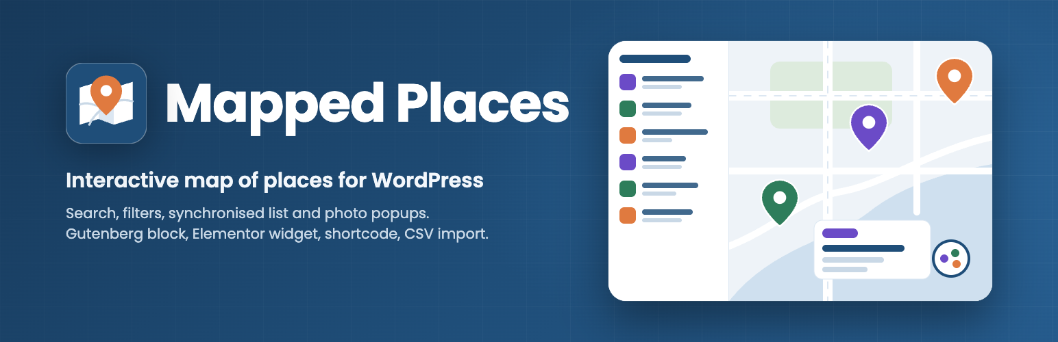 WordPress 外掛 Mapped Places by Théodore Riant 的封面圖片