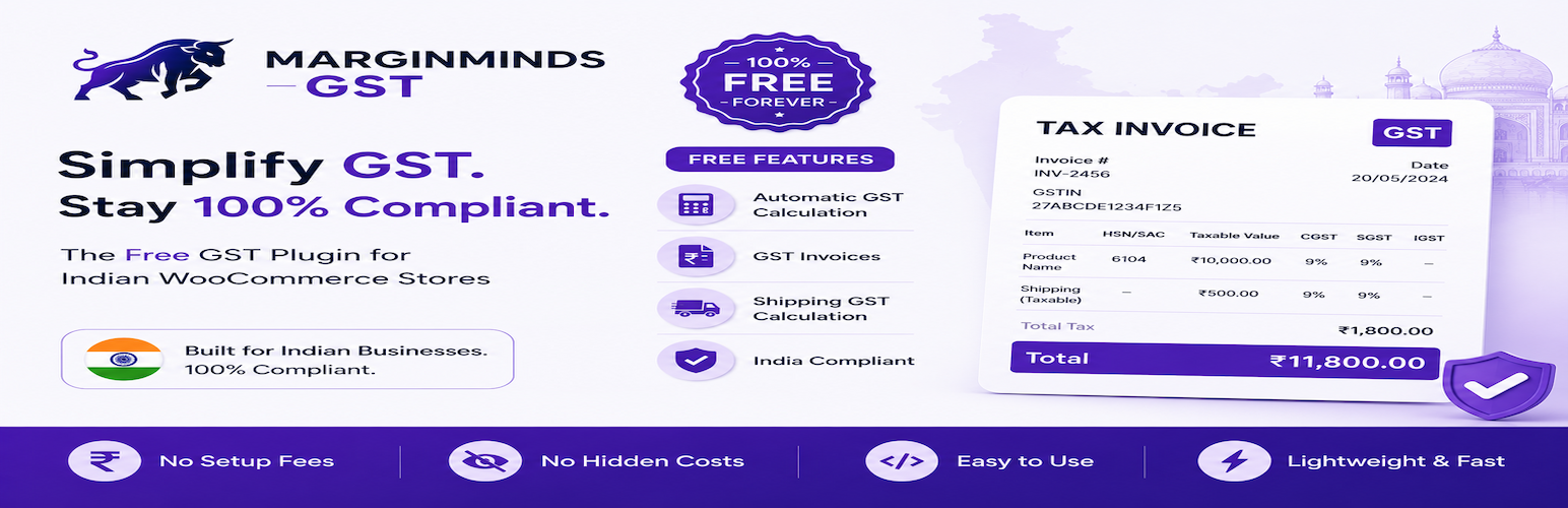 MarginMinds – GST & Tax Invoice for WooCommerce