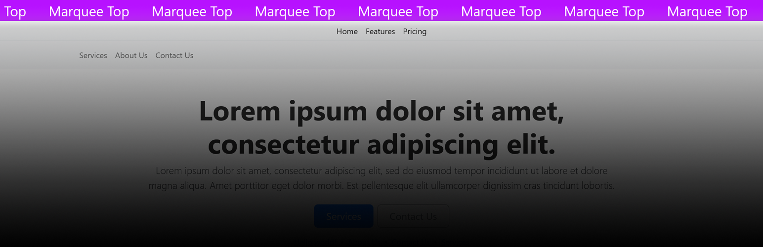 Marquee Top &#8211; Responsive Text Scroll Plugin