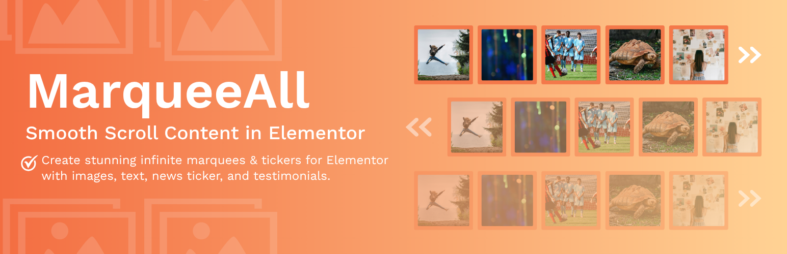 MarqueeAll – Elementor Marquee for Image, Text, Post Grid, Testimonial, Cryptocurrency & News Ticker 🌀