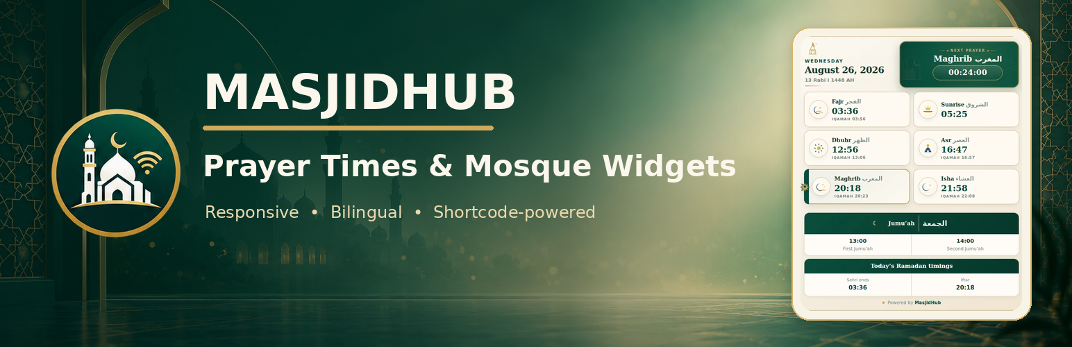 MasjidHub – Prayer Times & Mosque Widgets