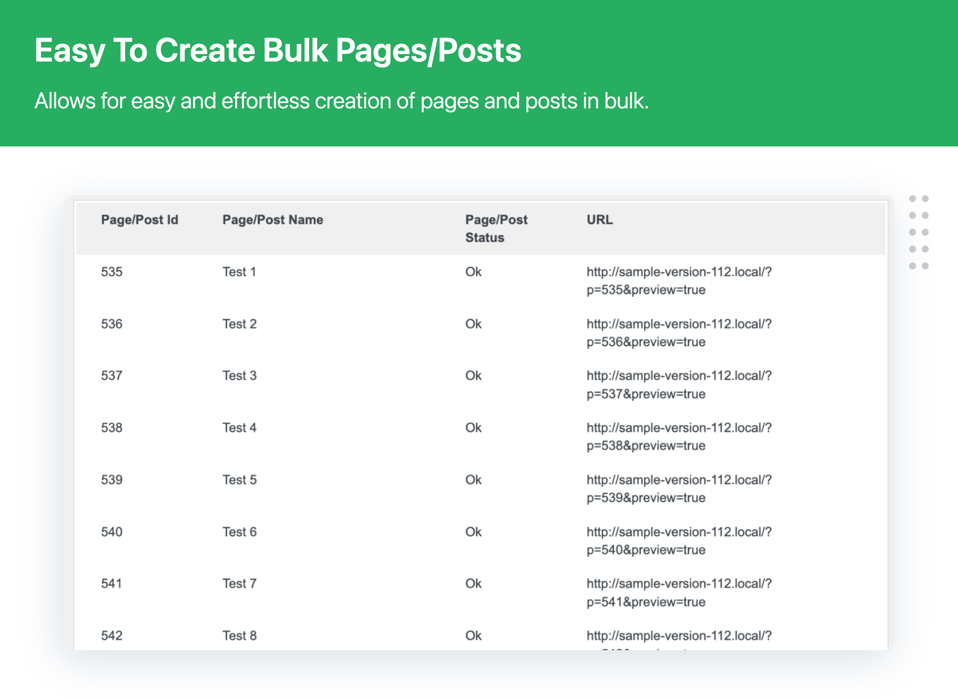 Mass Pages/Posts Creator