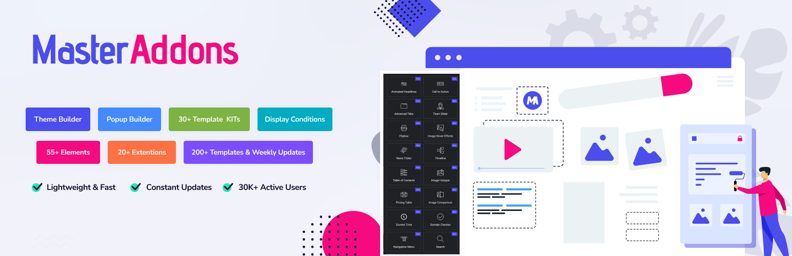 Master Addons For Elementor – Widgets, Extensions, Theme Builder, Popup Builder & Template Kits