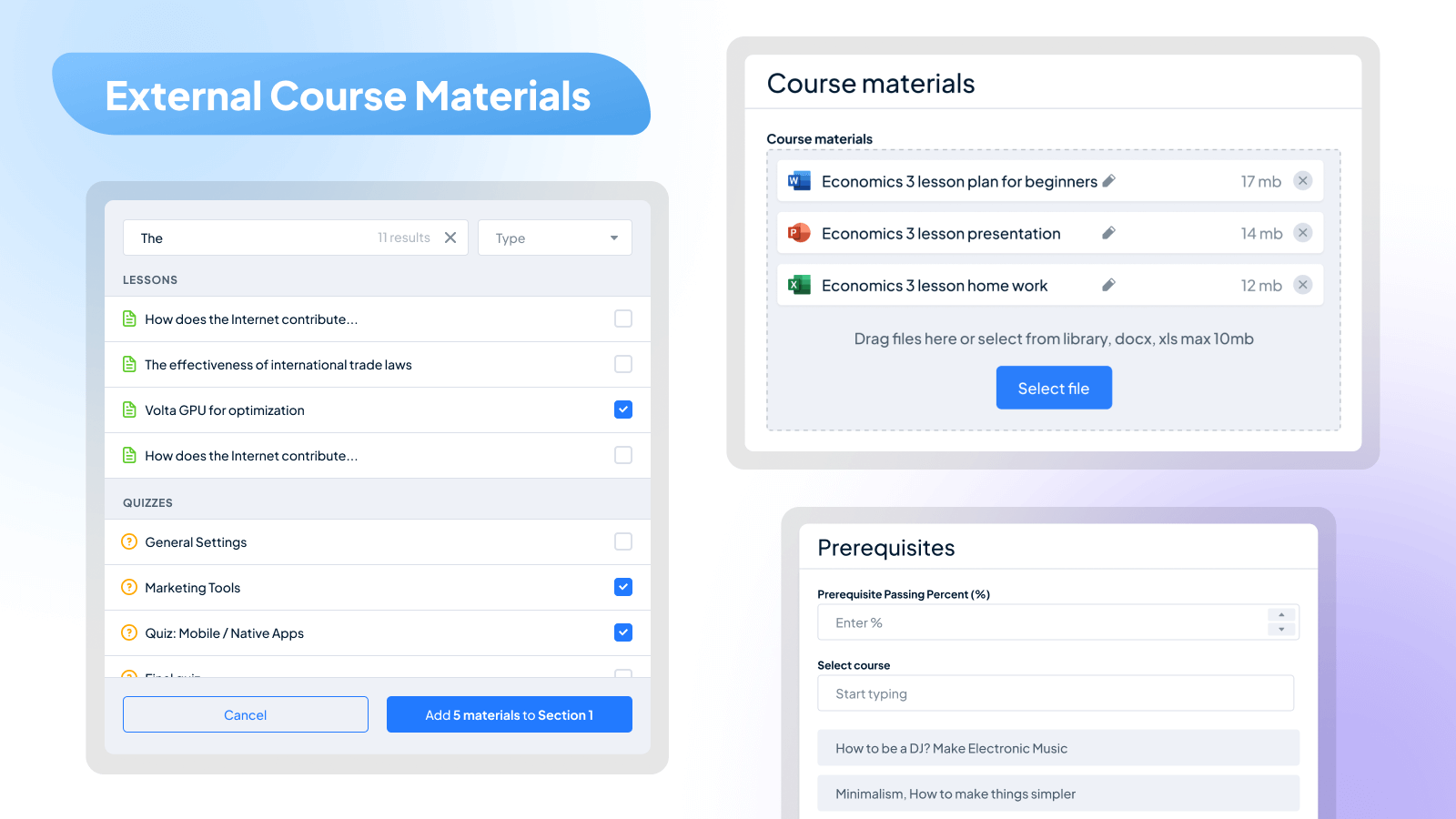 External Course Materials