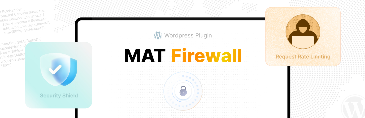 WordPress 外掛 MAT Firewall 的封面圖片。
