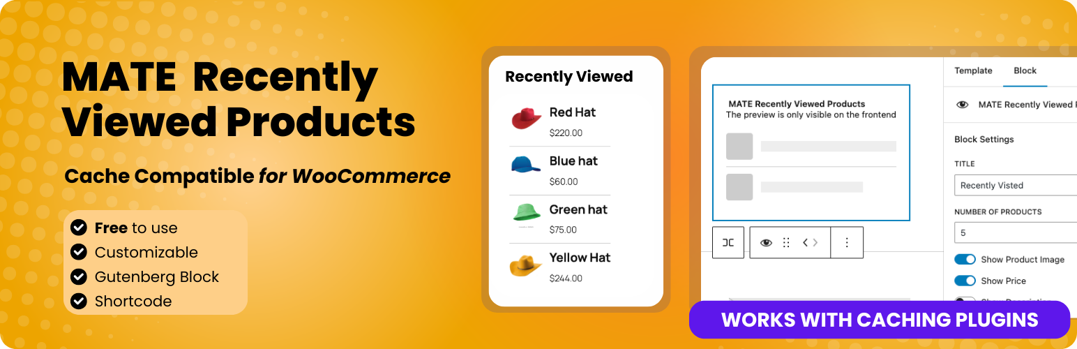 MATE Recently Viewed Products – Cache Compatible for WooCommerce