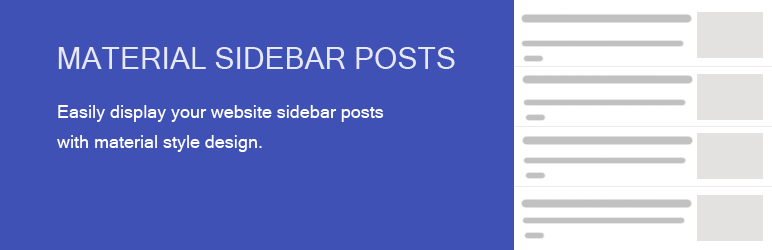 Material Sidebar Posts