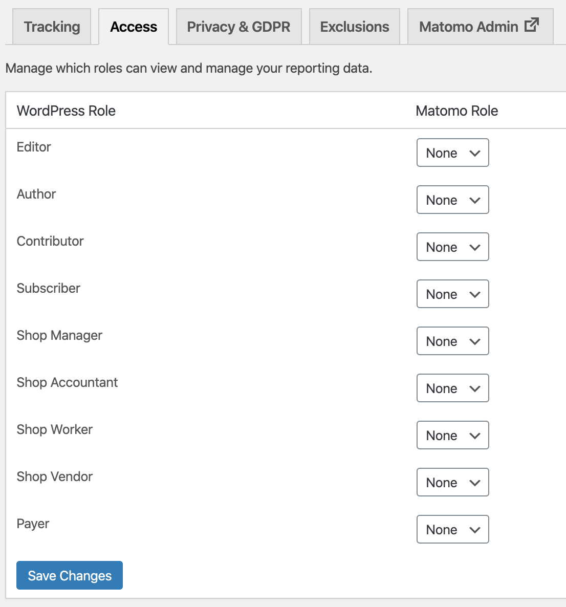 Easily give your co-workers access to your Matomo reports.