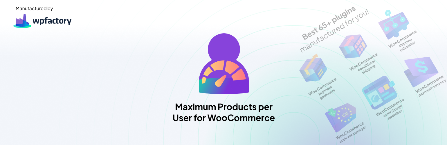 WordPress 外掛 Maximum Products per User for WooCommerce 的封面圖片。