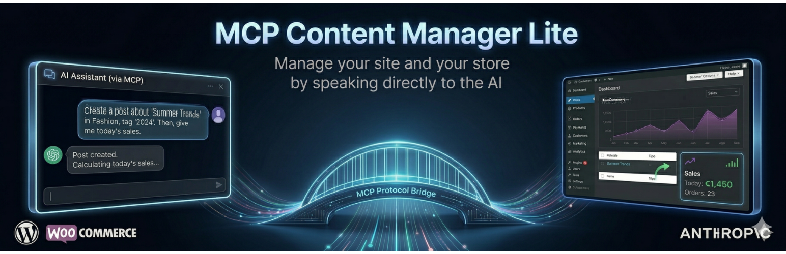 WordPress 外掛 MCP Content Manager Lite 的封面圖片