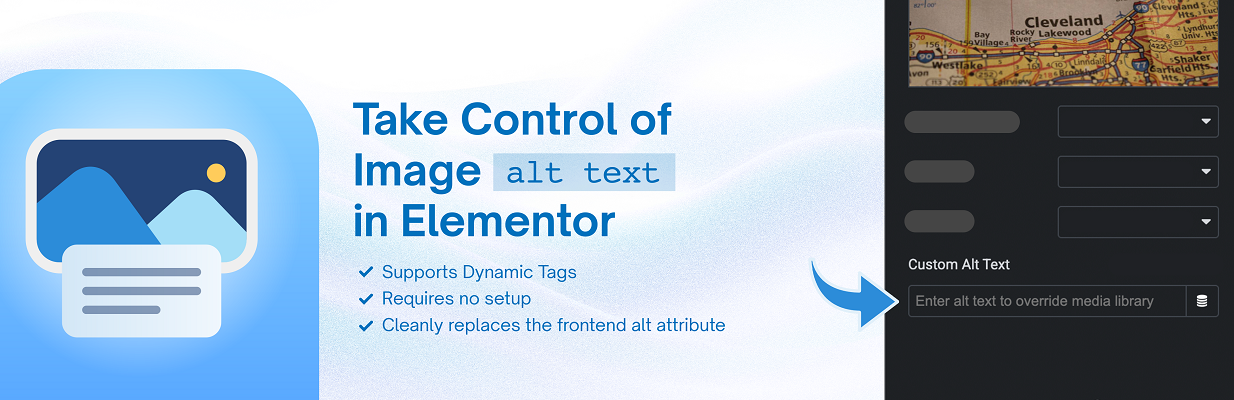 Easy Elementor Image Custom Alt Text Input