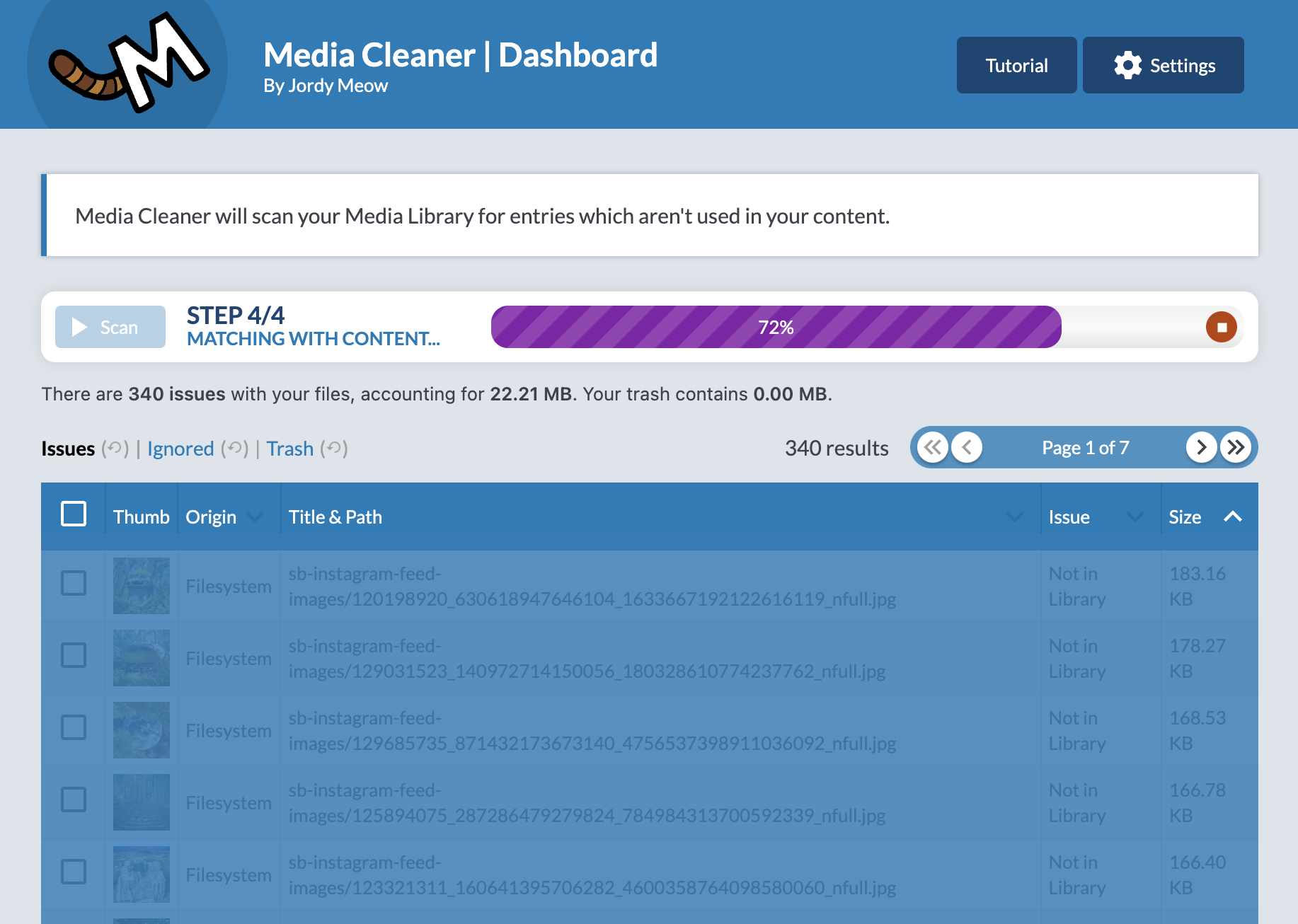 Media Cleaner: Clean your WordPress!