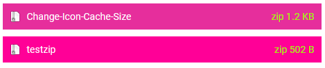 Medialist using the ml-metro-magenta style displaying zips only and pagination disabled