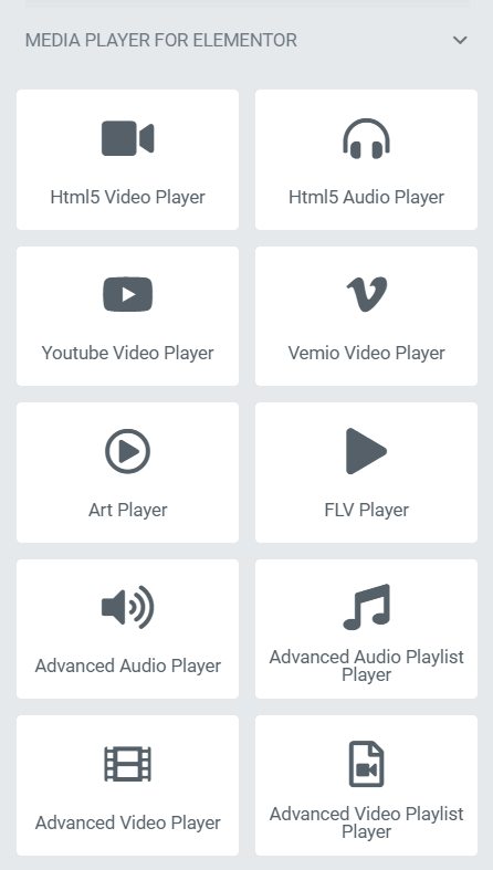 Media Player Addons for Elementor – Audio and Video Widgets for Elementor - Screenshot 1