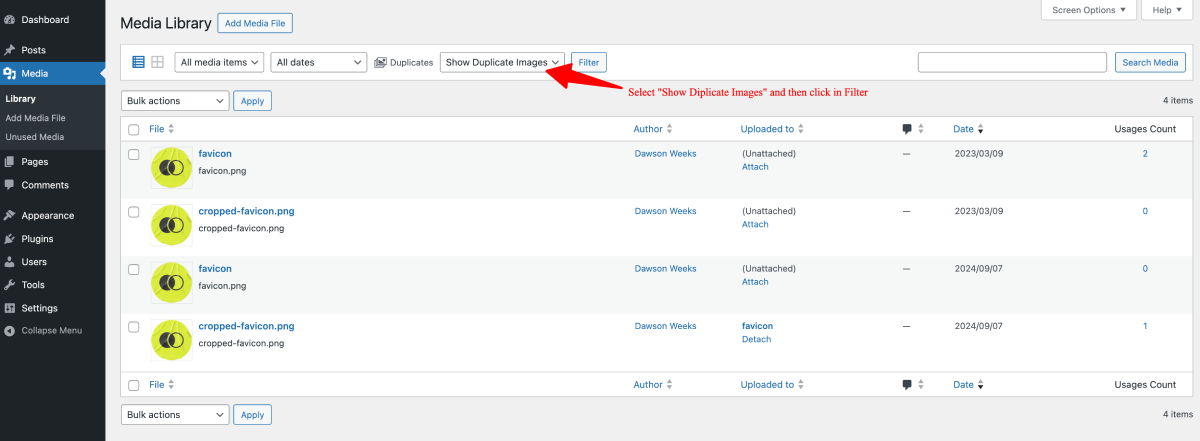 Find dupliacte image