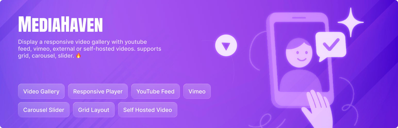 Video Gallery & Responsive Player – YouTube Feed, Vimeo, Self-Hosted, Grid & Carousel by MediaHaven