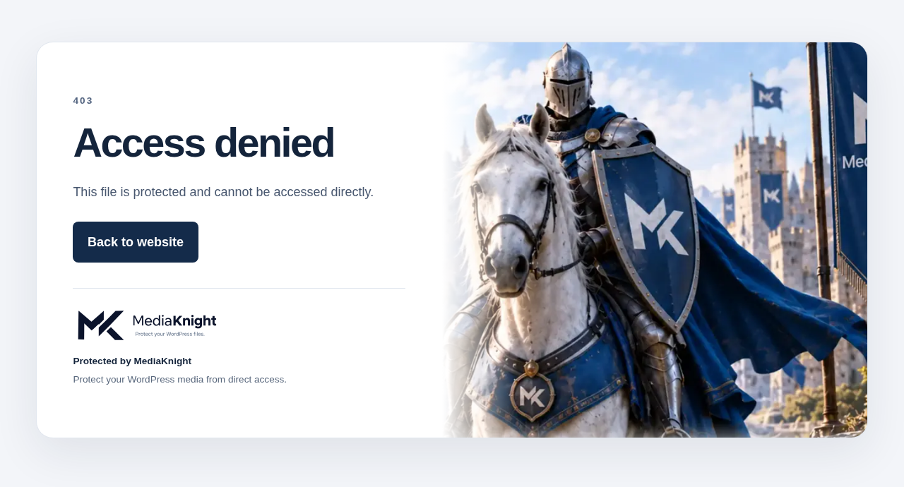 What a logged-out visitor sees on a protected file's link: a privacy-safe blocked-file page in their browser language.