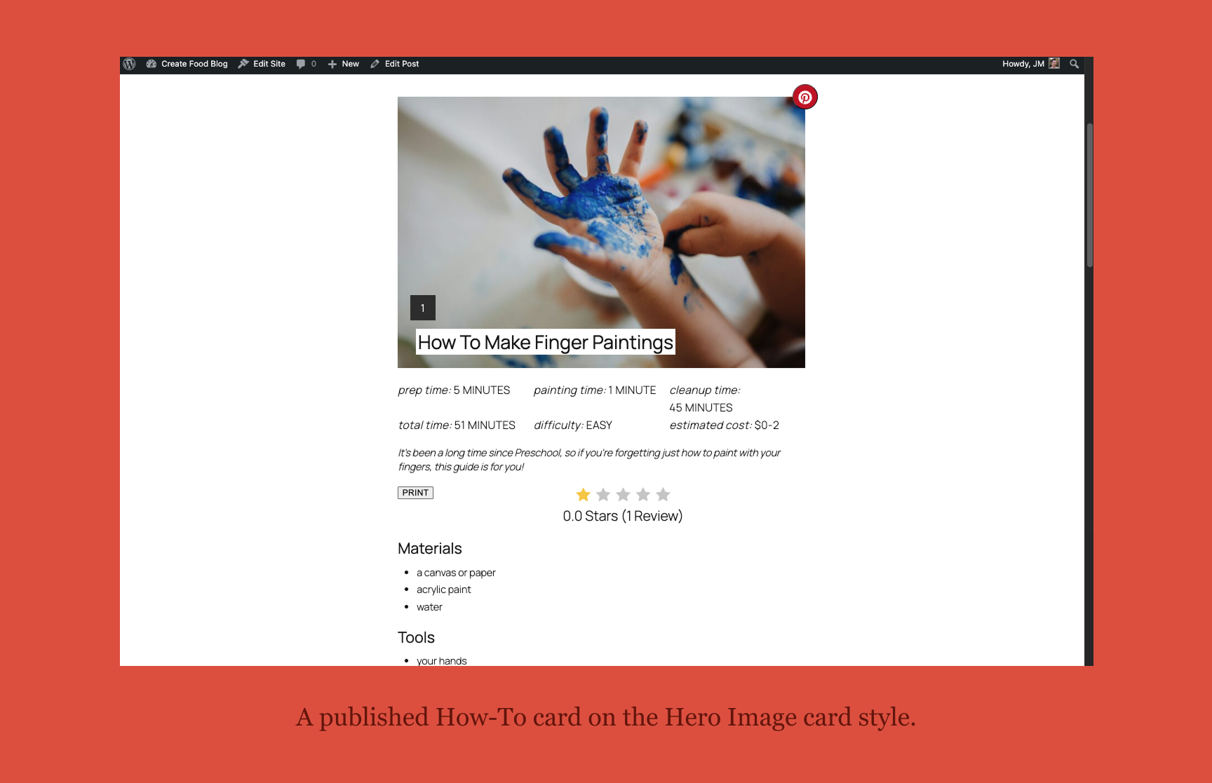A published How-To card on the Hero Image card style.