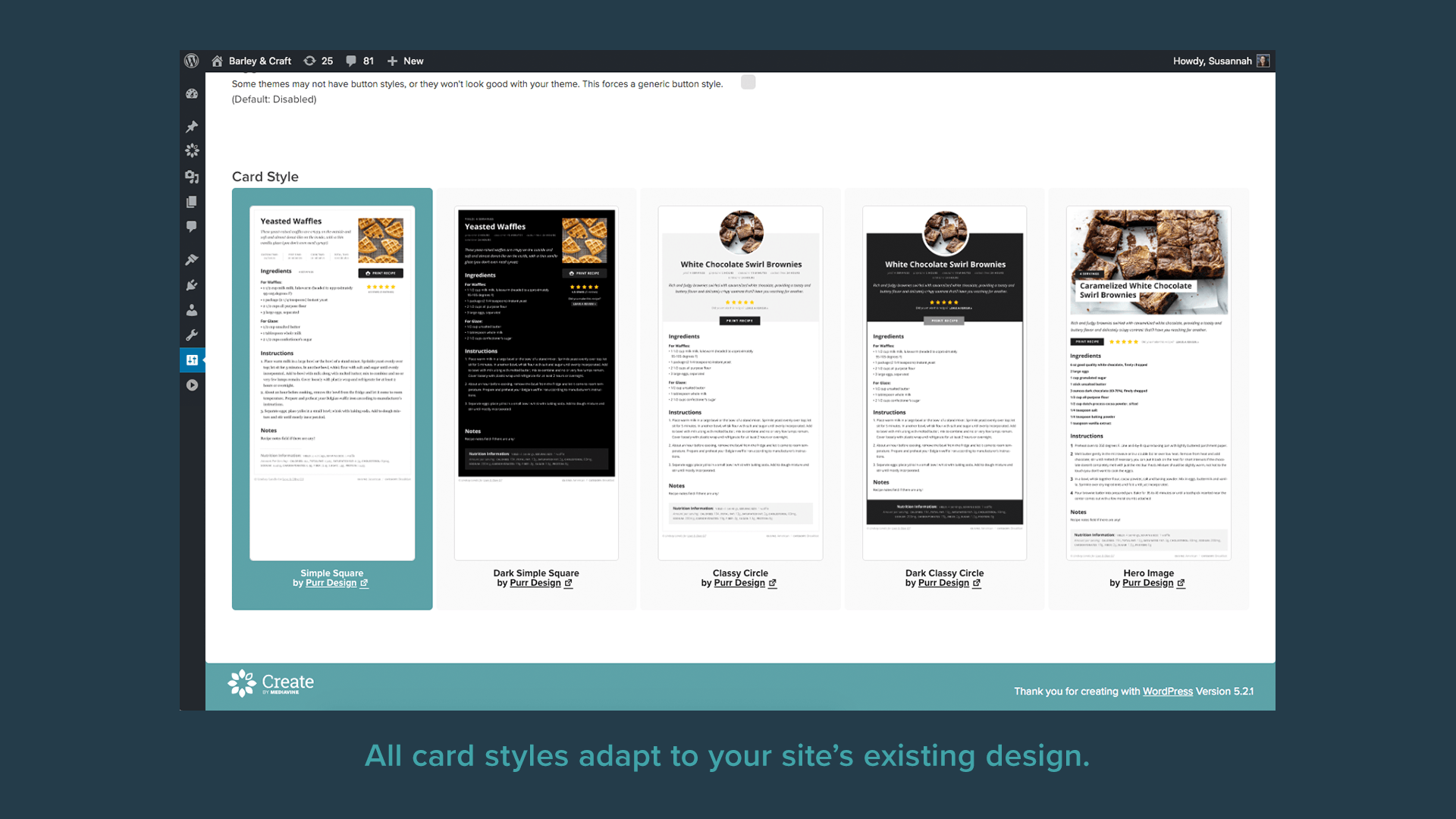 All card styles adapt to your site's existing design.