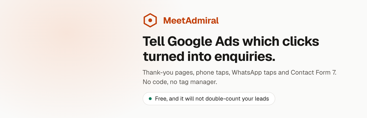 MeetAdmiral Conversion Tracking for Google Ads