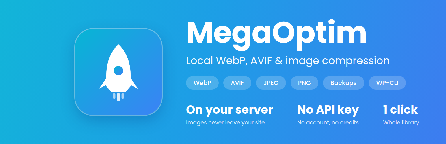 MegaOptim Image Optimizer – Convert to WebP & AVIF, Compress Images Locally preview