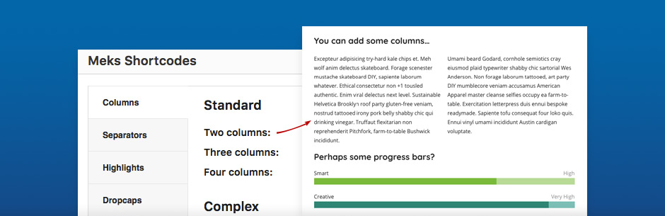 Product image for Meks Flexible Shortcodes.