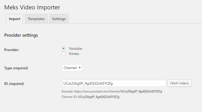 Meks Video Importer - Screenshot 1