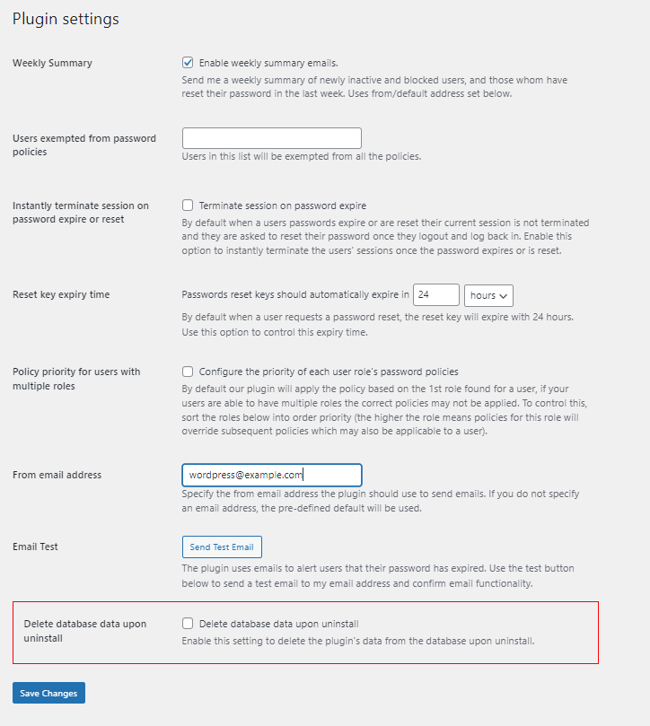 The plugin is highly configurable, allowing you to fine tune the plugin's functionality to fit your requirements.