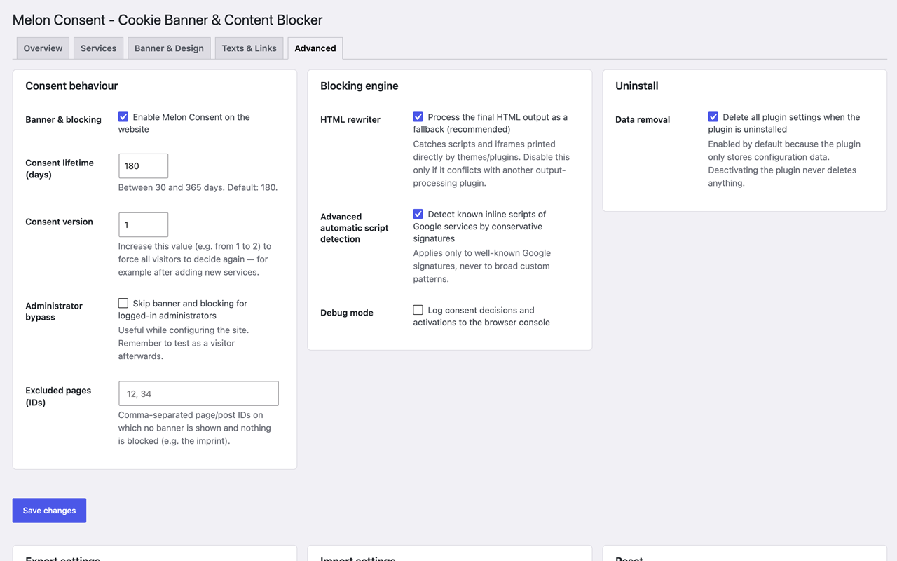 Admin: banner design with live preview