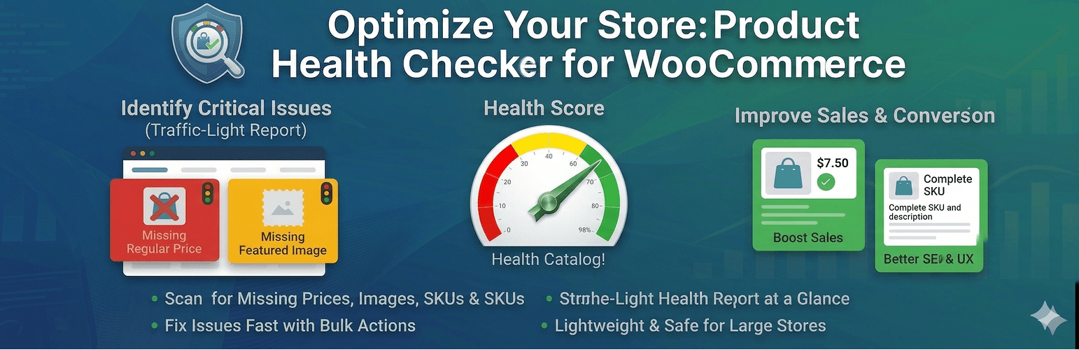 WordPress 外掛 Melopo Product Health Checker for WooCommerce 的封面圖片