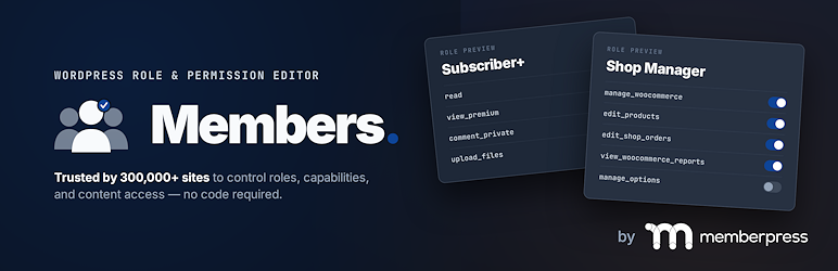 Members – Membership & User Role Editor Plugin
